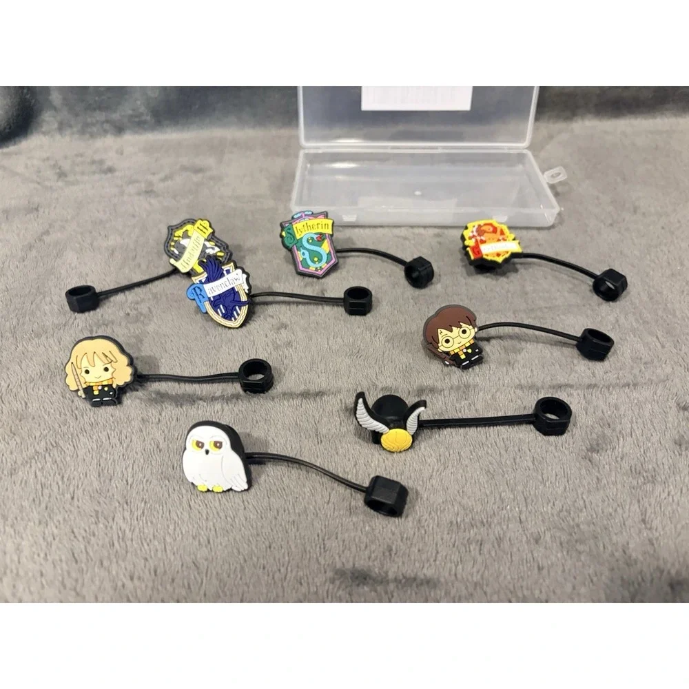Harry Potter 8pc Simple Daily Use Silicone Straw Toppers